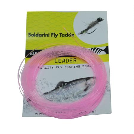 Soldarini Tapered Leader Fluo Pink 30ft 0.20mm