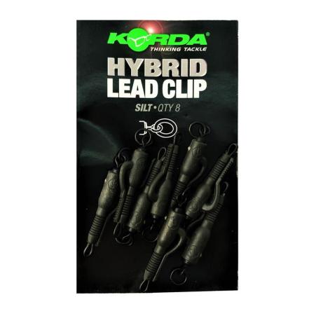 Korda Klipsy do Ciężarków Hybrid Lead Clips Silt 8szt.
