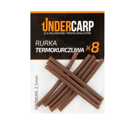 UnderCarp Rurka termokurczliwa Brązowa 2,5mm 8szt. 