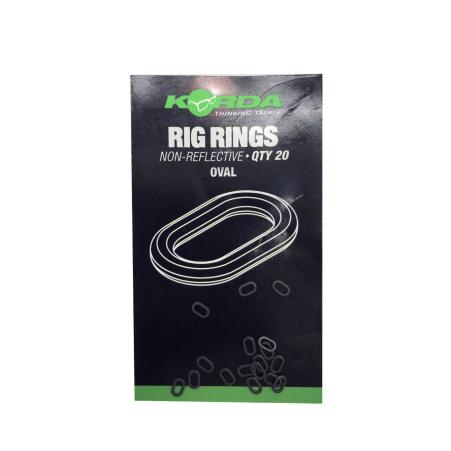 Korda Rig Rings Oval Pierścienie metalowe matowe