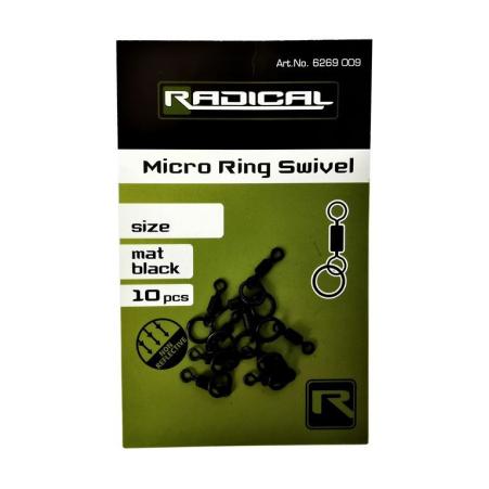 Radical Micro Ring Swivel 12 Black mat 10szt.