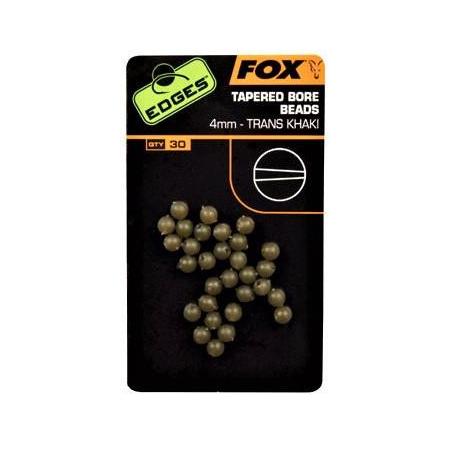 Fox Koraliki Edges Tapered Bore Beads 4mm Trans Khaki 30szt.