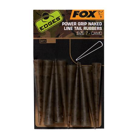 Fox Edges Power Grip Naked Line Tail Rubbers r.7 Camo 10szt.