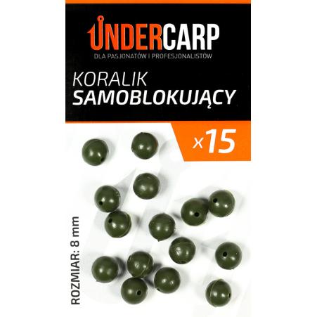 UnderCarp Koralik samoblokujący 8mm Zielony 15szt.