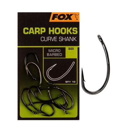 Fox Haki Carp Hooks Curve Shank r.8 Barbed 10szt.