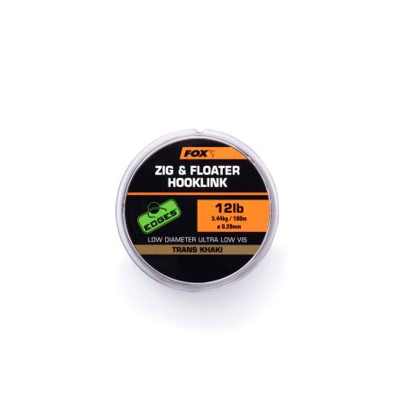 Fox Zig & Floater Hooklink 0.26mm 10lb Trans Khaki