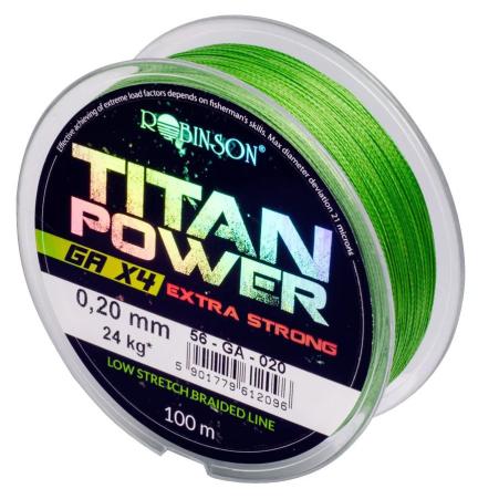 Robinson Titan Power GA x4 0.16mm 150m zielona plecionka
