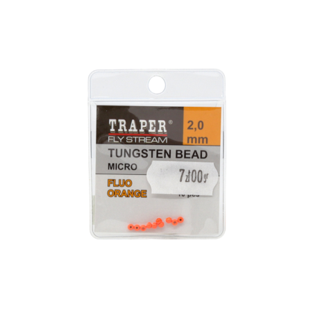 Traper Tungsten Bead Micro 2mm Fluo Orange główki wolframowe