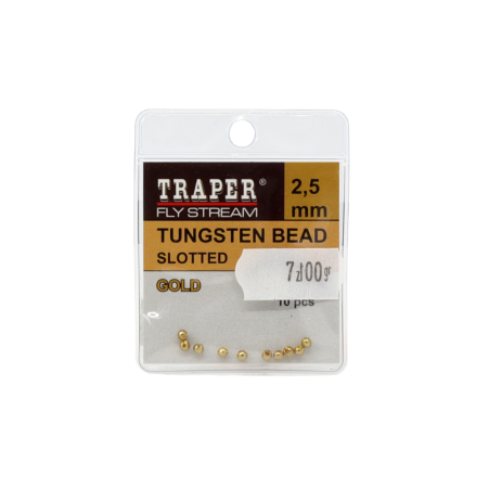 Traper Tungsten Slotted 2.5mm Gold główki wolframowe