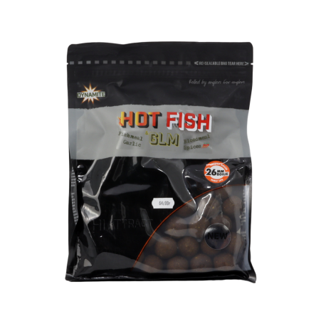 Dynamite Baits Hot Fish GLM Boilies 26mm 1kg kulki proteinowe