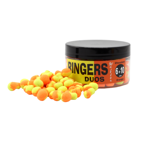 Ringers Duos Wafters Chocolate Orange Yellow 6+10mm