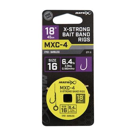 Matrix MXC-4 X-Strong Barbless gumka r.16 0.18mm 45cm przypony