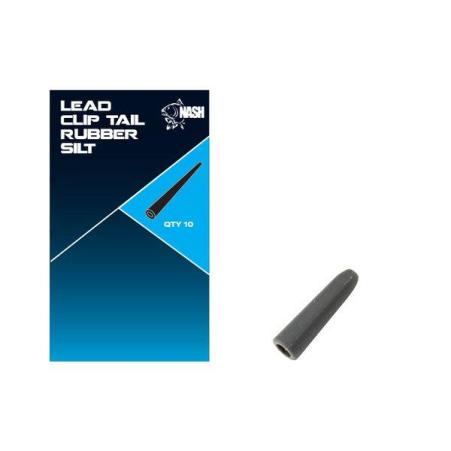 Nash Lead Clip Tail Rubber Silt 10szt.