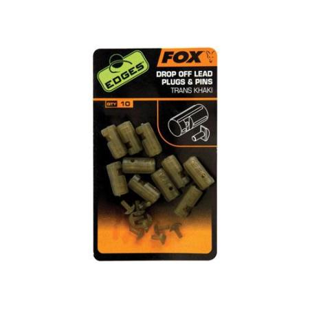Fox Edges Drop of Lead Plug&Pins Trans Khaki 10szt