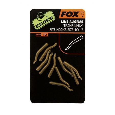 Fox Edges Line Aligner Hook Size 10-7 - trans khaki x 10