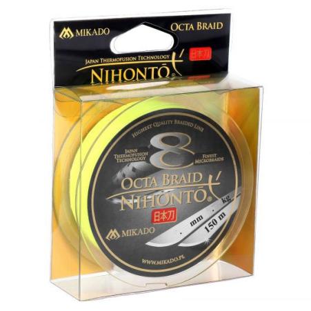 Mikado Plecionka Nihonto Octa Braid 0.20mm Fluo Yellow 150m