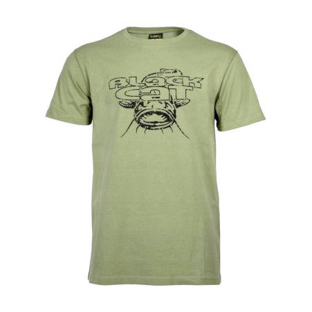 Black Cat T-Shirt Military Green S