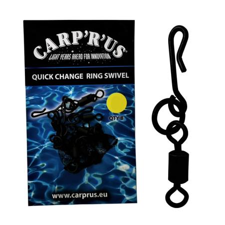 Carp’r’us Krętlik z szybkozłączką Quick Change Ring Swivel r. 8 – 8szt. 