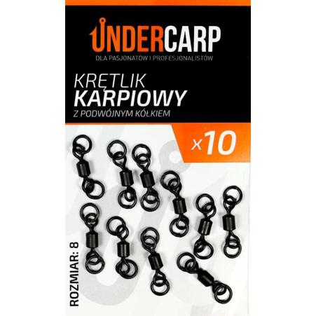 UnderCarp Krętlik karpiowy z podwójnym kółkiem r. 8