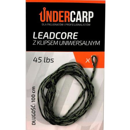 UnderCarp Leadcore z klipsem uniwersalnym Zielony
